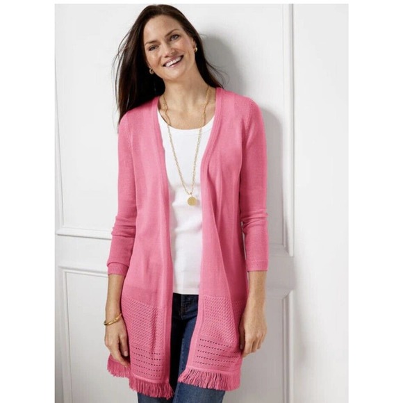 Talbots Pink Women's Cardigan Sweater - Picture 1 of 6